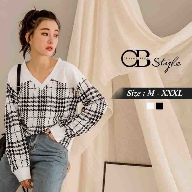 HOUNDSTOOTH CHECKED TOP