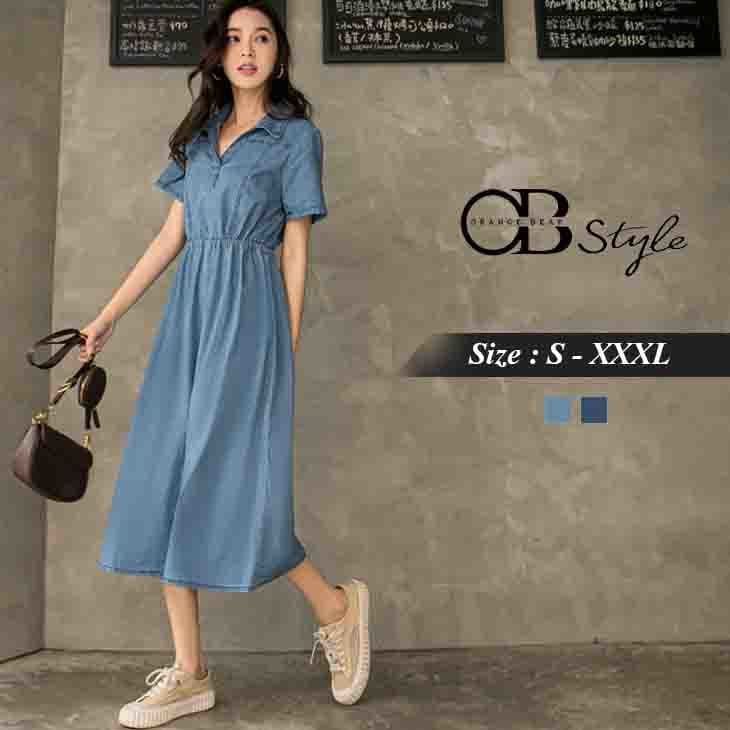COTTON ELASTIC WAIST DRESS