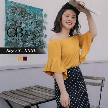 OFF SHOULDER CHIFFON TOPS