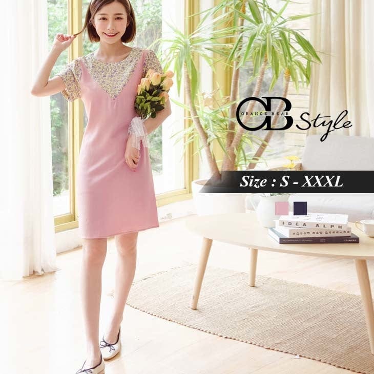FAKE TWO PIECE PRINTED DRESS