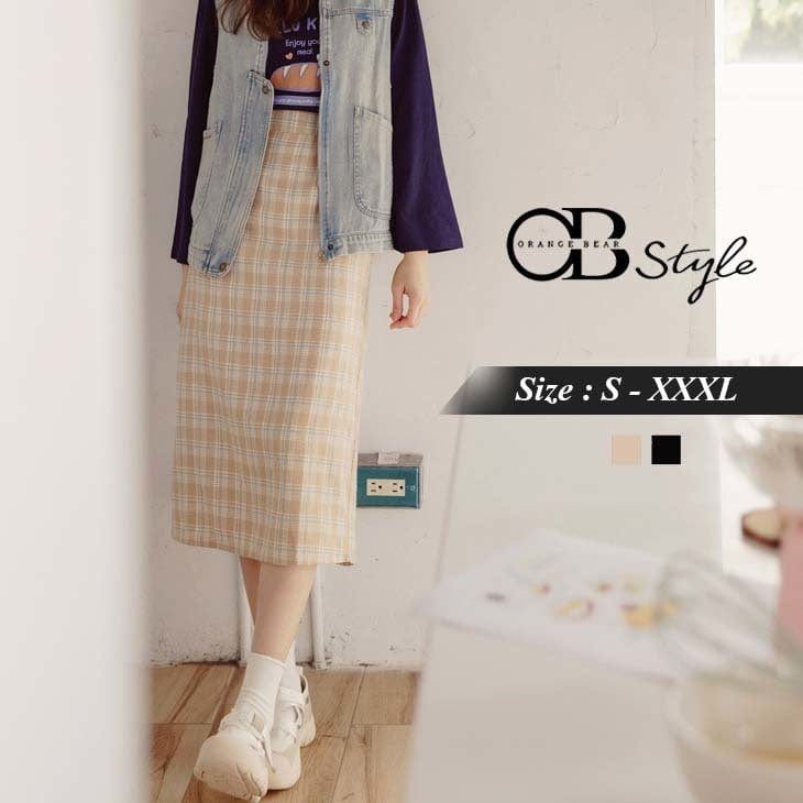 KITTY CHECKED MIDI SKIRTS