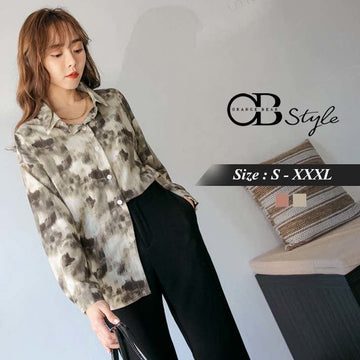 DROP SHOULDER LONG SLEEVE BUTTONS WIDE SHIRTS